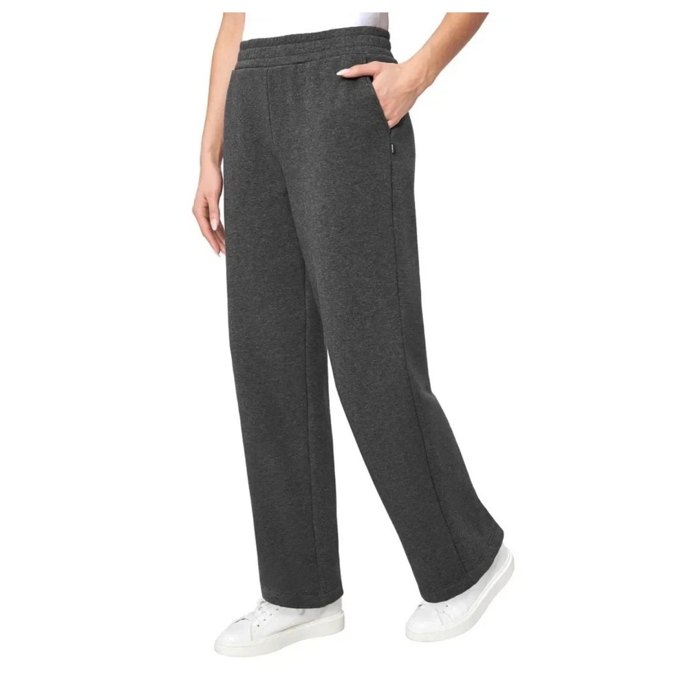 NWT Mondetta Womens Fleece Pants Charcoal Gray XL Organic Cotton‎ Straight Leg
